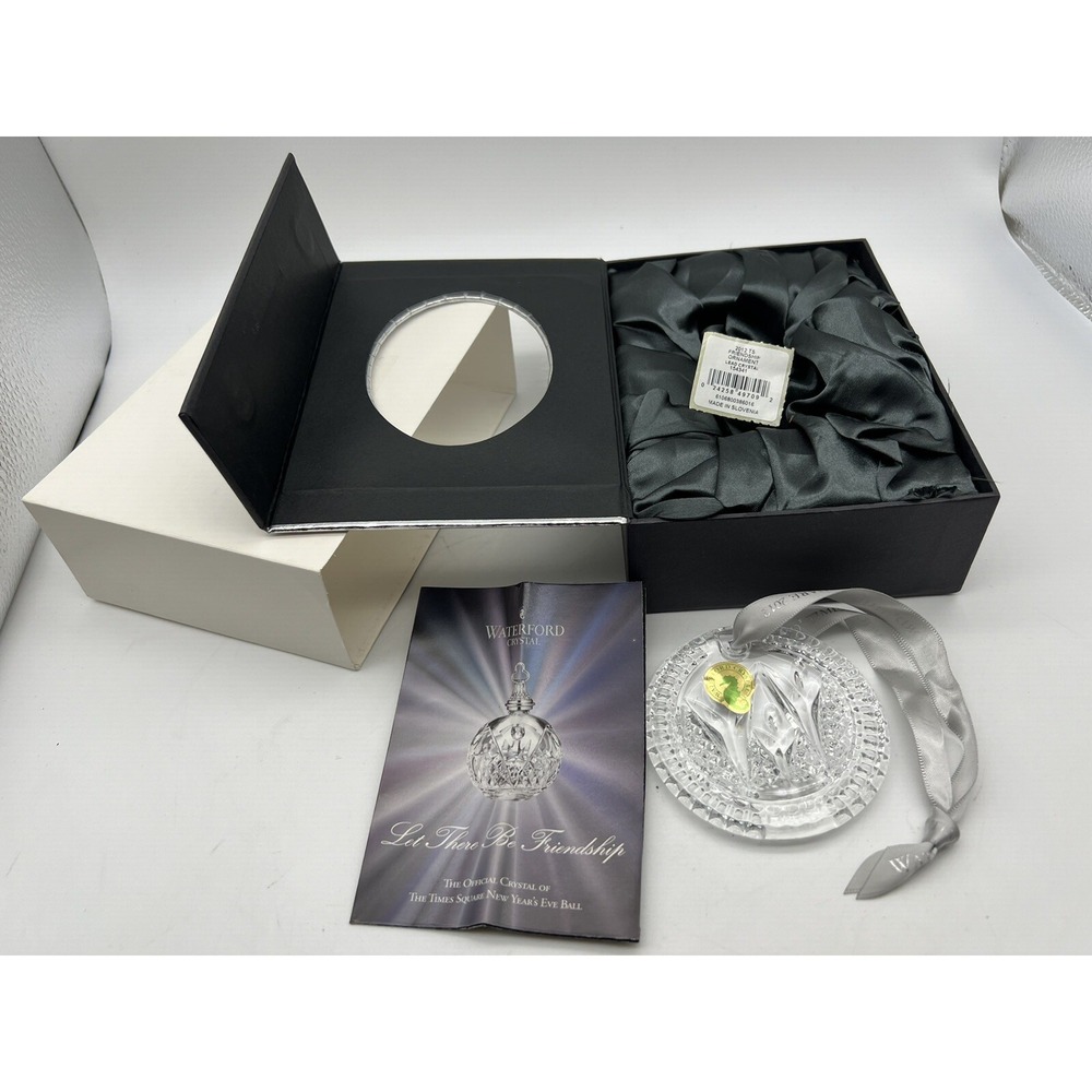 2012 Waterford Times Square Disc Let There Be Friendship Ornament